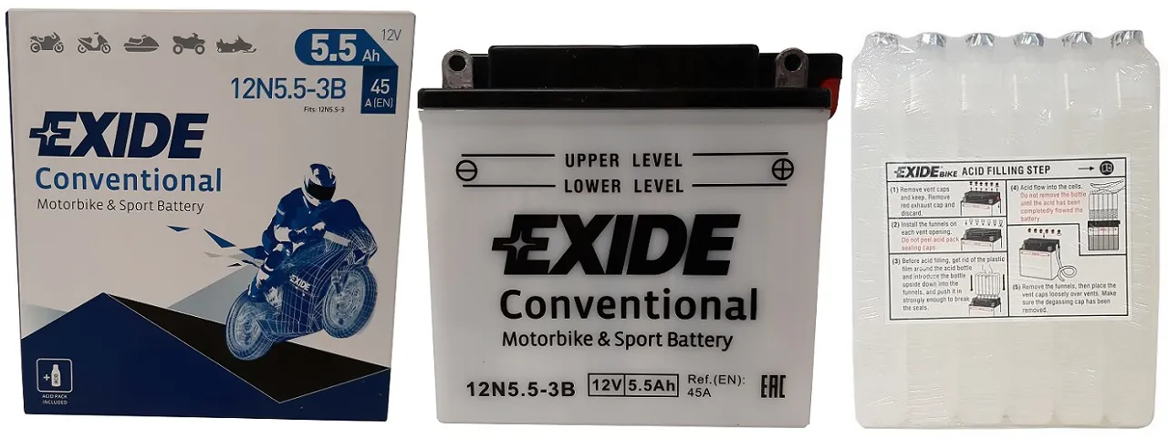 zestaw akumulatora EXIDE 12N5.5-3B
