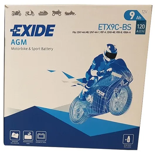  Akumulator EXIDE ETX9C/YTX9C-BS