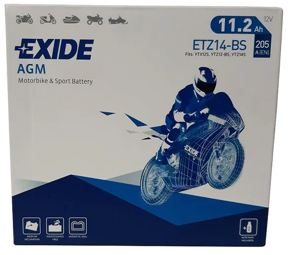  Akumulator EXIDE ETZ14-BS/YTZ14S-BS