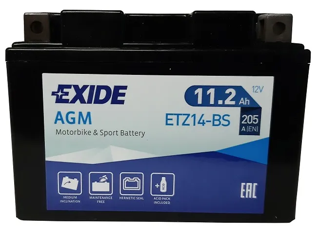Akumulator EXIDE ETZ14-BS/YTZ14S-BS 12V 11Ah 205A