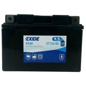  Akumulator motocyklowy EXIDE ET12A-BS/YT12A-BS 12V 9.5Ah 130A