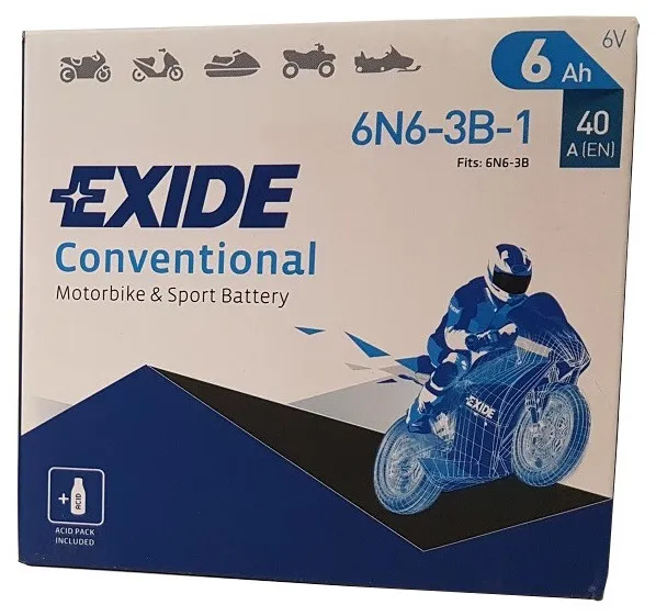  opakowanie exide do akumulatora EXIDE 6N6-3B-1