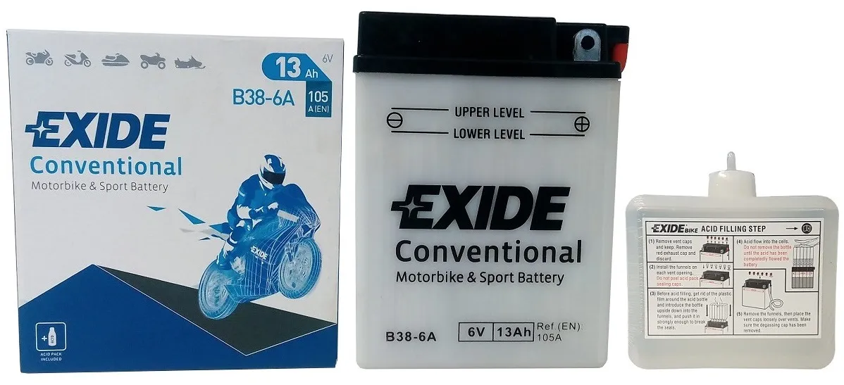 Akumulator EXIDE B38-6A 6V 13Ah 105A