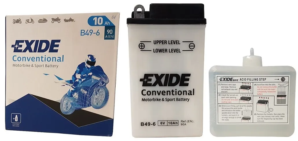 Akumulator EXIDE B49-6 6V 10AH 90A