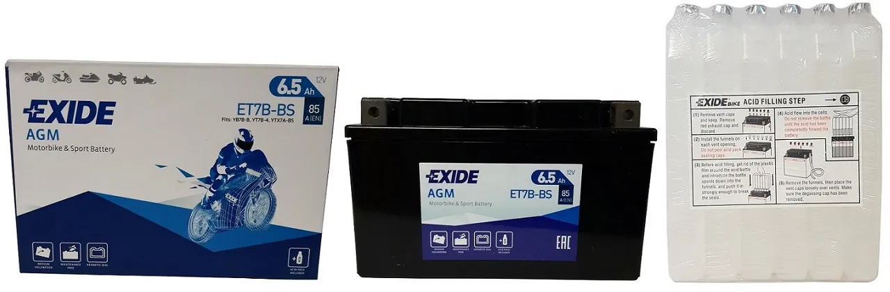  Akumulator EXIDE ET7B-BS/YT7B-BS