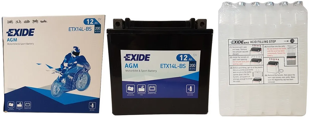  Akumulator EXIDE ETX14L-BS/YTX14L-BS
