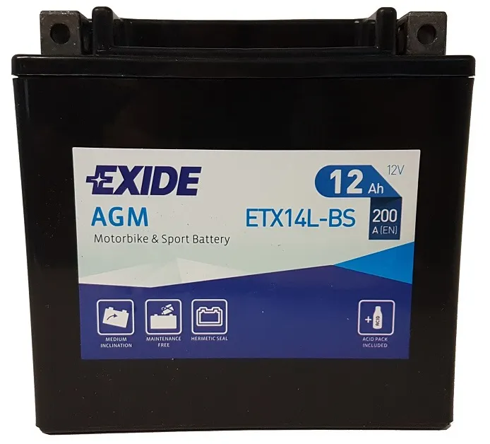 Akumulator EXIDE ETX14L-BS/YTX14L-BS