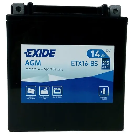 Akumulator EXIDE ETX16-BS/YTX16-BS
