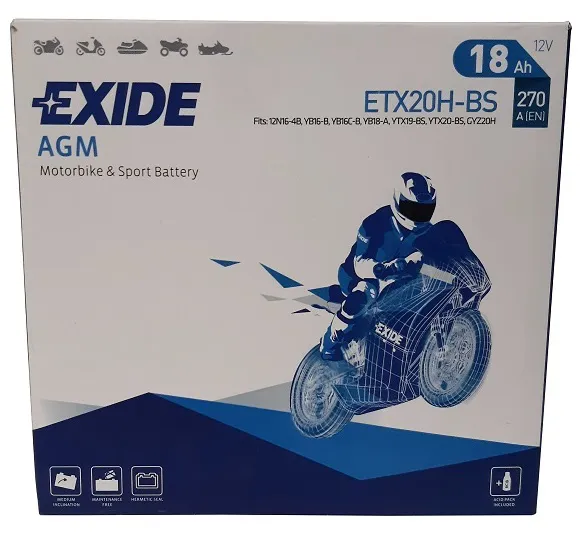  Akumulator EXIDE ETX20H-BS/YTX20H-BS
