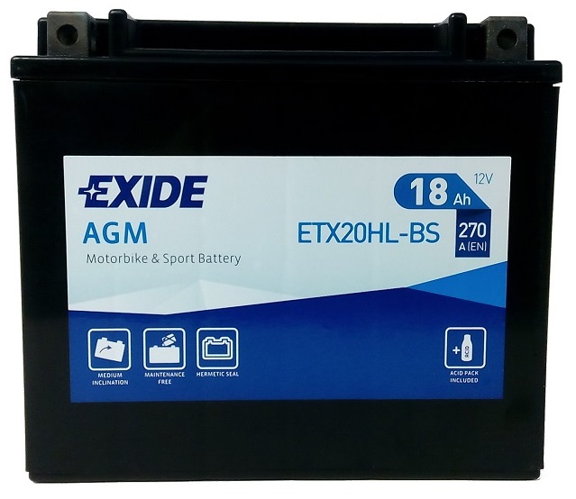Akumulator EXIDE ETX20HL-BS/YTX20HL-BS 12V 18Ah 270A : Akumulatory Moto