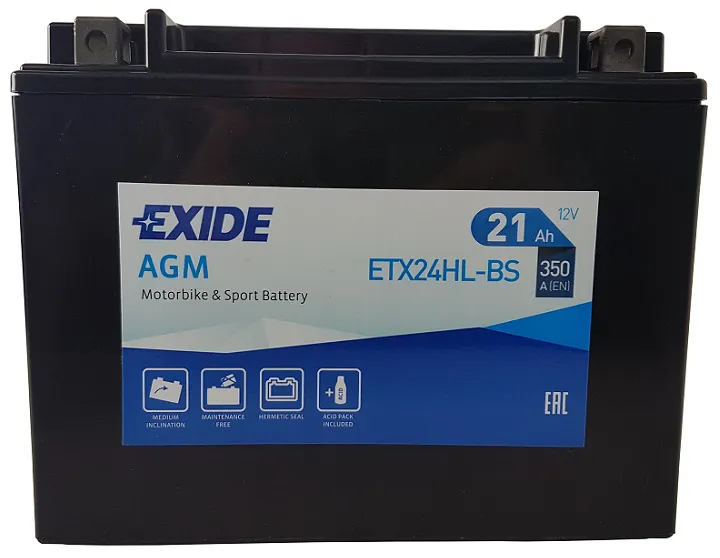  Akumulator EXIDE ETX24HL-BS/YTX24HL-BS 12V 21Ah 350A