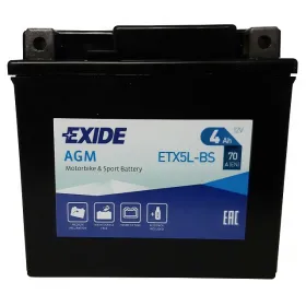 Akumulator motocyklowy EXIDE ETX5L-BS/YTX5L-BS 12V 4Ah 70A