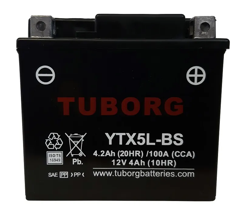 Akumulator TUBORG AGM YTX5L-BS 12V 4AH 100A