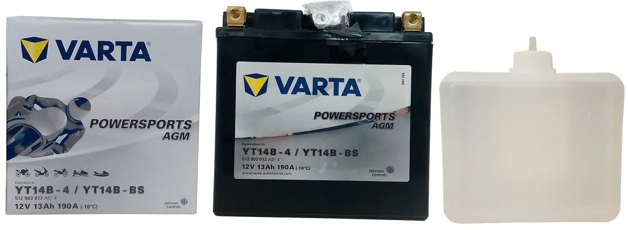Akumulator motocyklowy VARTA YT14B-BS 12V 13Ah 190A