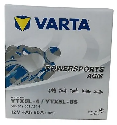  VARTA YTX5L-BS 12V 4Ah 80A
