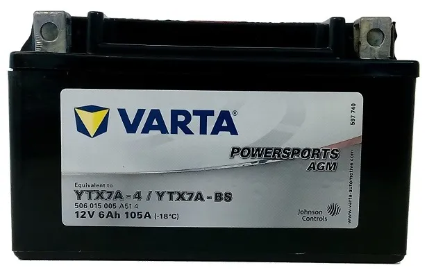  Akumulator motocyklowy VARTA YTX7A-BS 12V 6Ah 105A