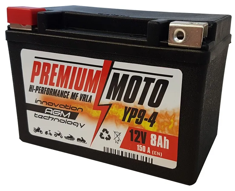  Akumulator Motocyklowy YP9-4/YTX9 12V 8Ah 150A Premium Moto